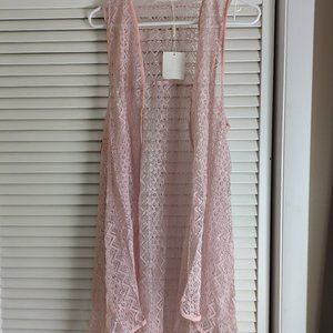 Sweet, Sleeveless Lace Cardigan